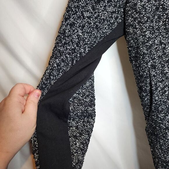 2X 18W 20W Torrid Black White Boucle Statement Coat Button Front Stretch Arms - Picture 4 of 9